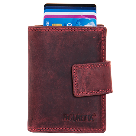 Figuretta Kaarthouder Premium High Leder Rood 8,5x10,5 cm
