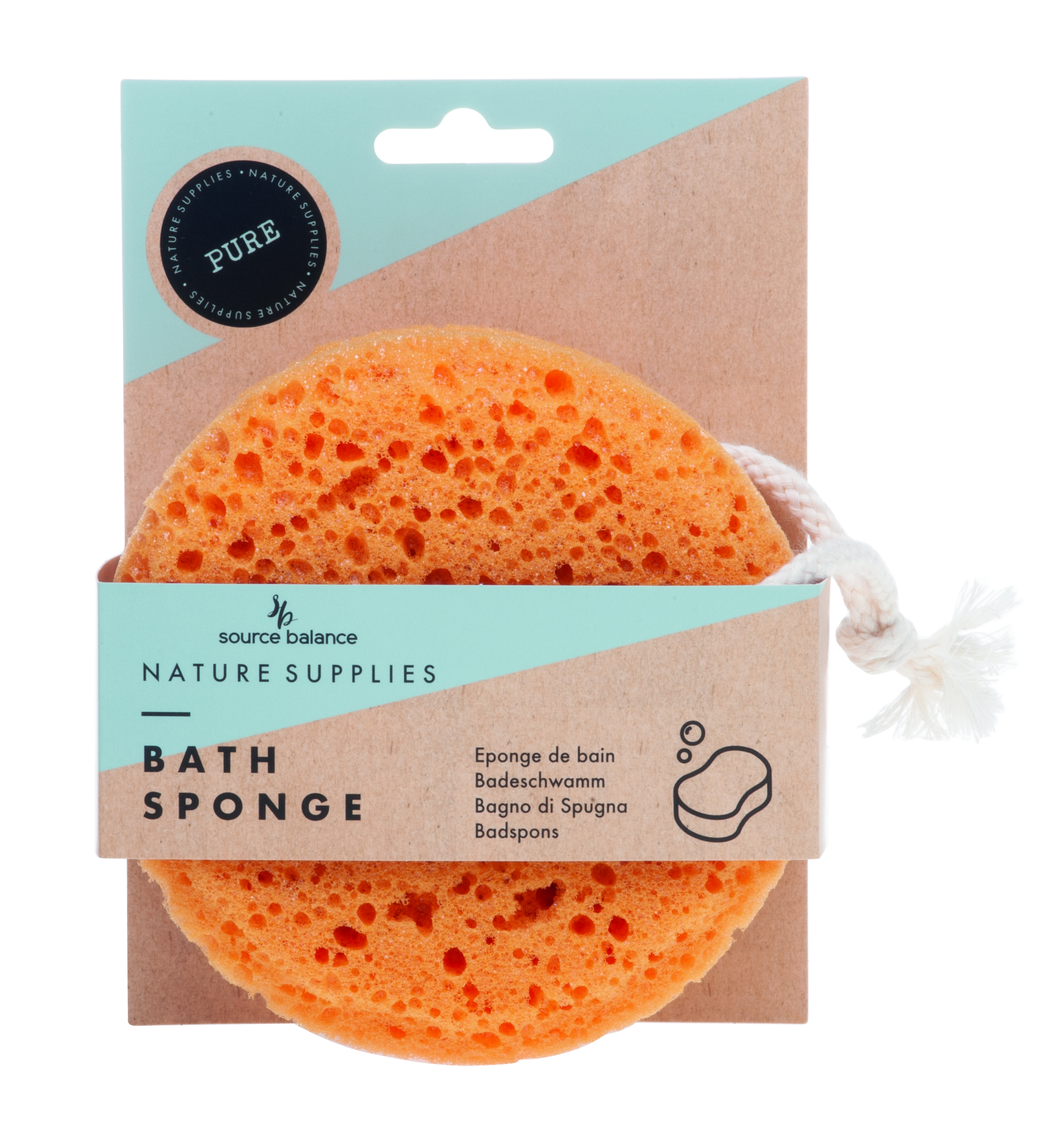 Source Balance Badspons Imitatie Natuurspons met Koord 13.5x6.5 cm