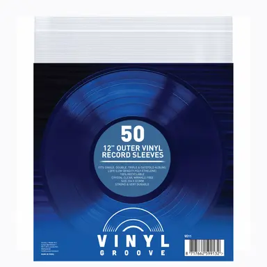 VINYL GROOVE Outer Vinyl Record Album Sleeves - 50 stuks