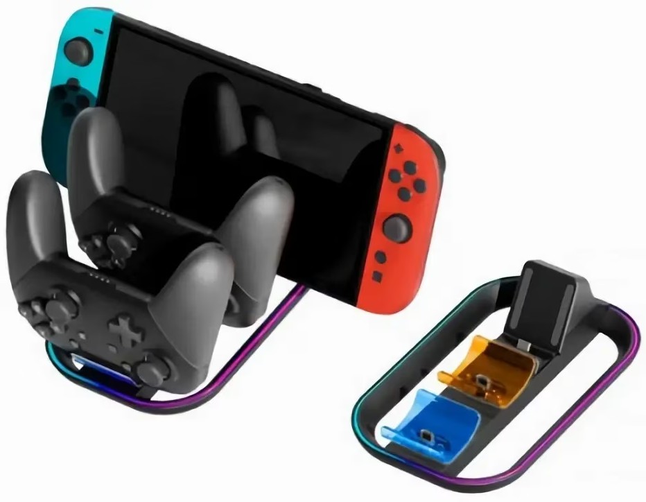 Nintendo Switch 2 Lader voor Console+2 Pro Controllers Quick&Easy