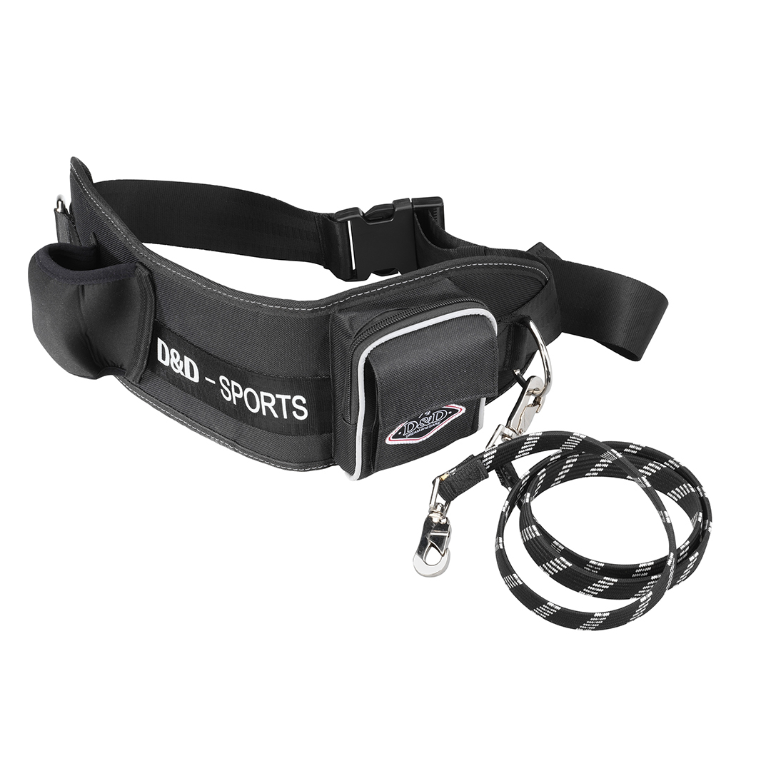 D&D Sports Active Walker 110 cm Zwart Gareel om Hond aan u te Bevestigen