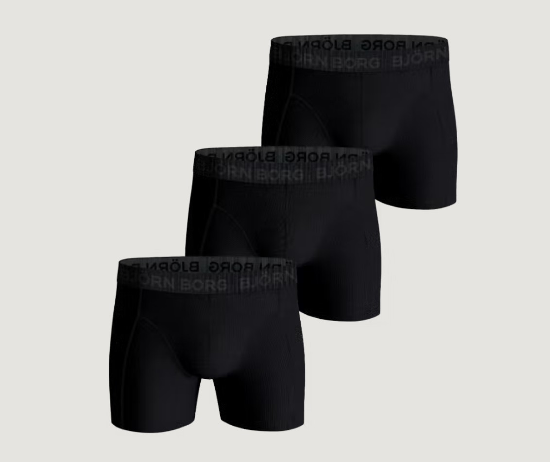 Bjorn Borg Boxershort Heren Katoen Stretch 3 stuks Multipack 5 Black  - M