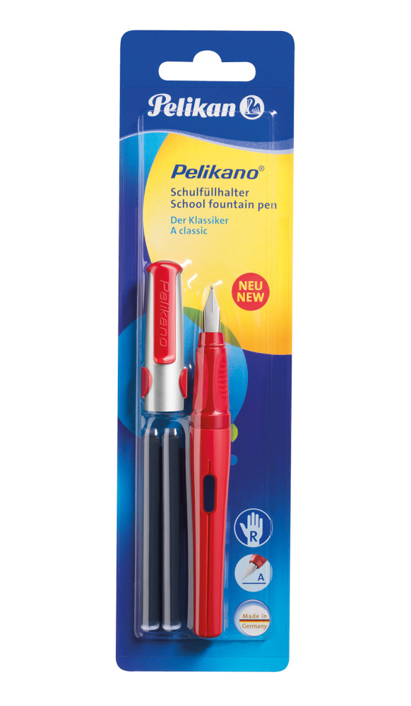 Pelikano Vulpen P481 - Rechtshandig Rood + 2 Inktpatronen GTP