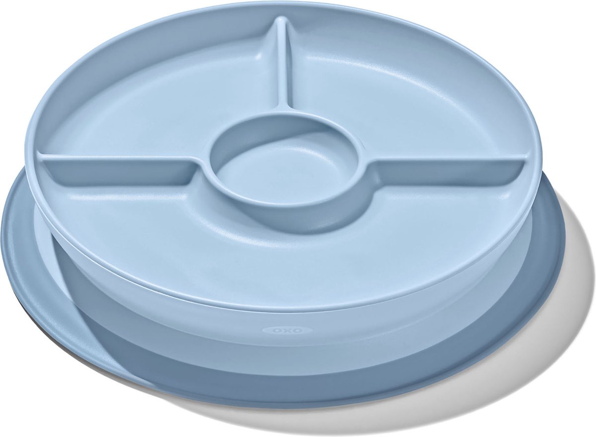 Oxo Tot Bord Stick & Stay Vakjes Dusk