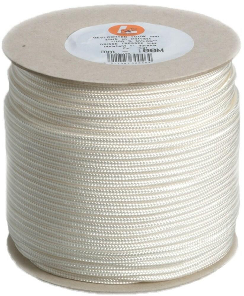 Ledent Gevlochten Nylon Touw 6 mm 100 m Wit