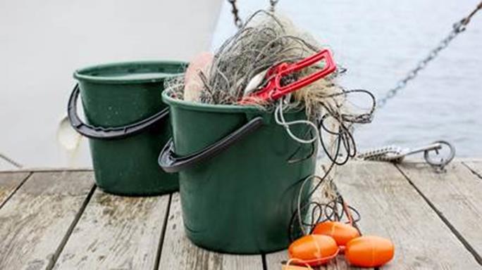 Smartstore Emmer Groen 10l - Gemaakt van Oude Visnetten - by Orthex