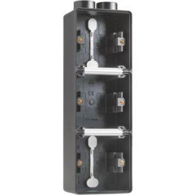 Niko Hydro Opbouwdoos 3x Verticaal Zwart