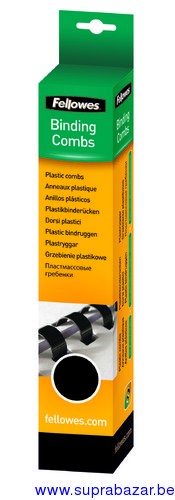 Fellowes Plastic Comb 16 mm A4 Black 25 stuks