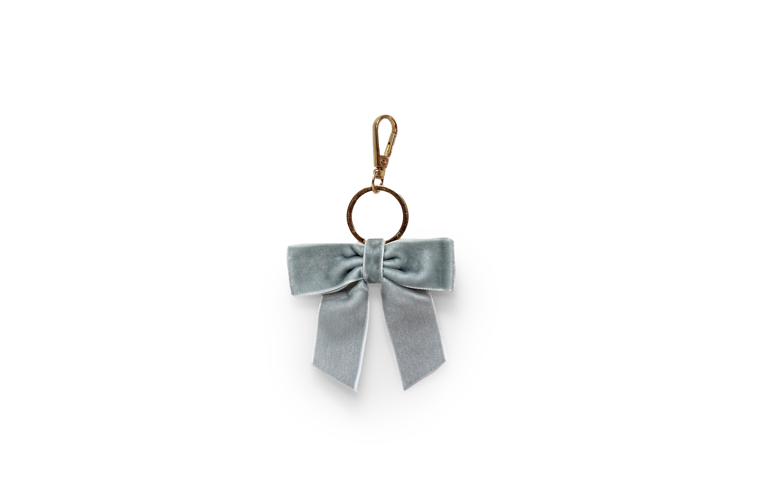 Objects Sleutelhanger Strik Fluweel Salie 8x13 cm - 6 stuks
