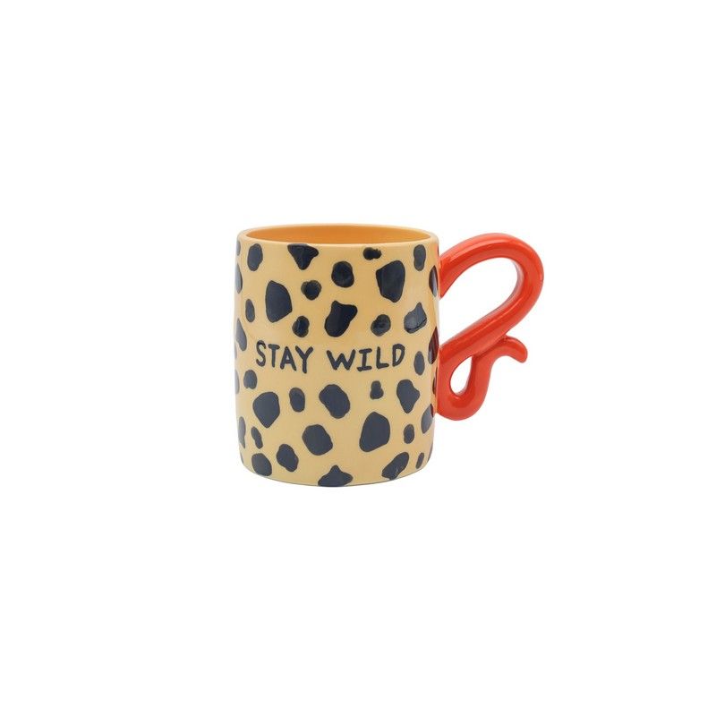 Que Rico Mok Leandro - Stay Wild - 8x9 cm - Keramiek