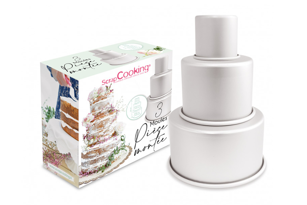ScrapCooking Cakevorm Ronde Toren 3-delig - Hoogte 30cm