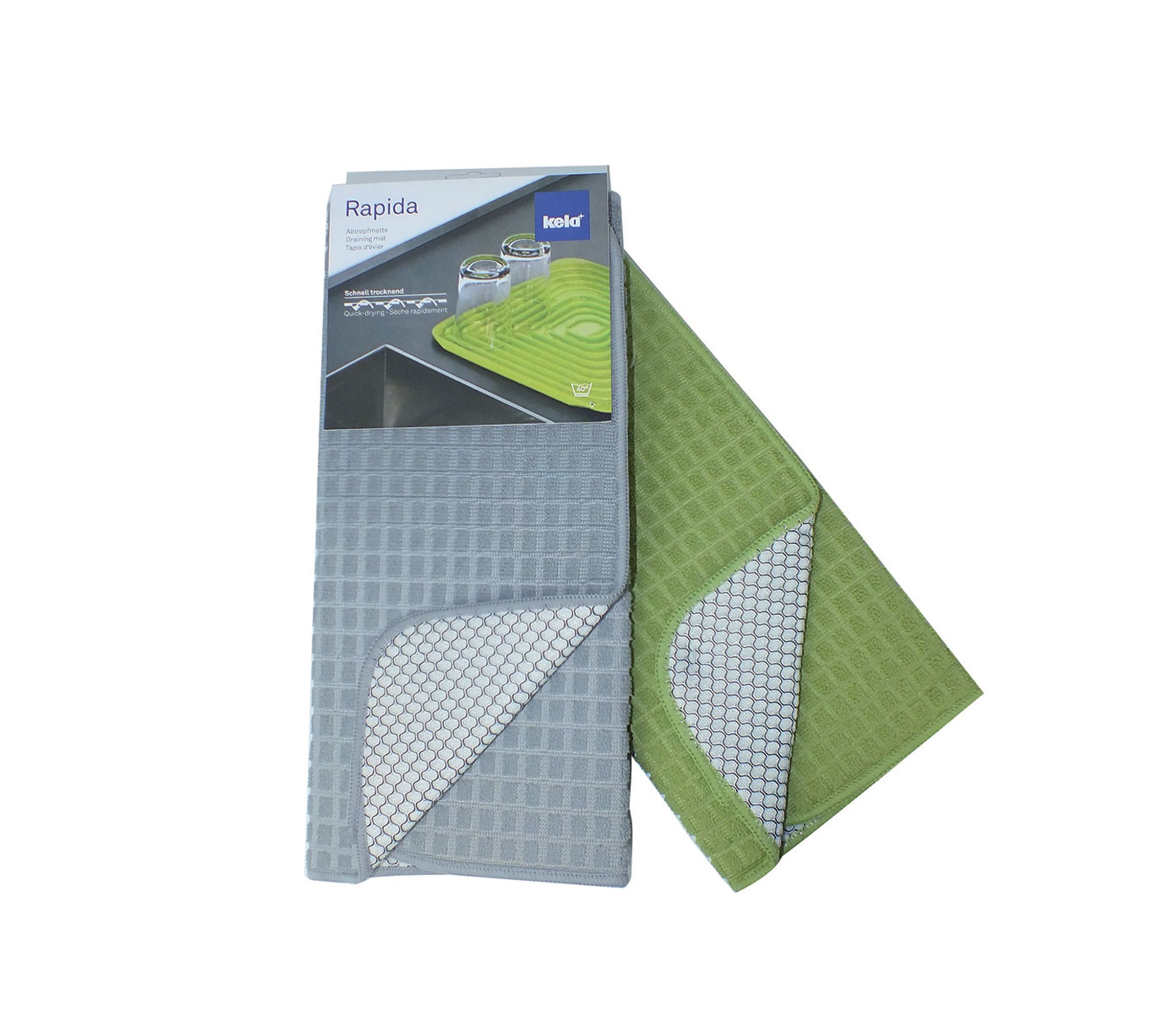 Kela Uitlekmat Grijs 100% Polyester 50x38cm - Wasbaar