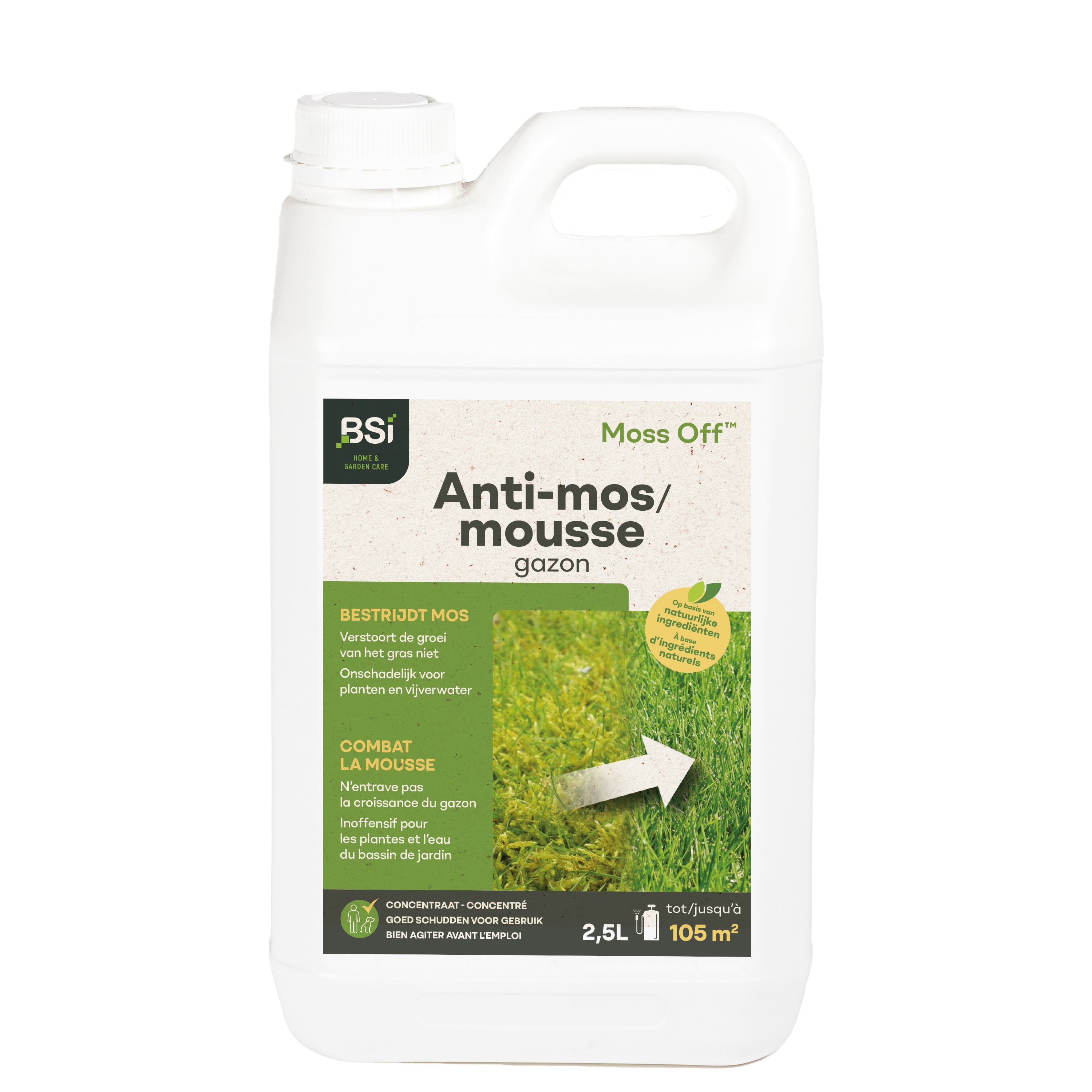 BSI Moss Off Gazon 2500 ml natuurlijke Bestrijding van Mos