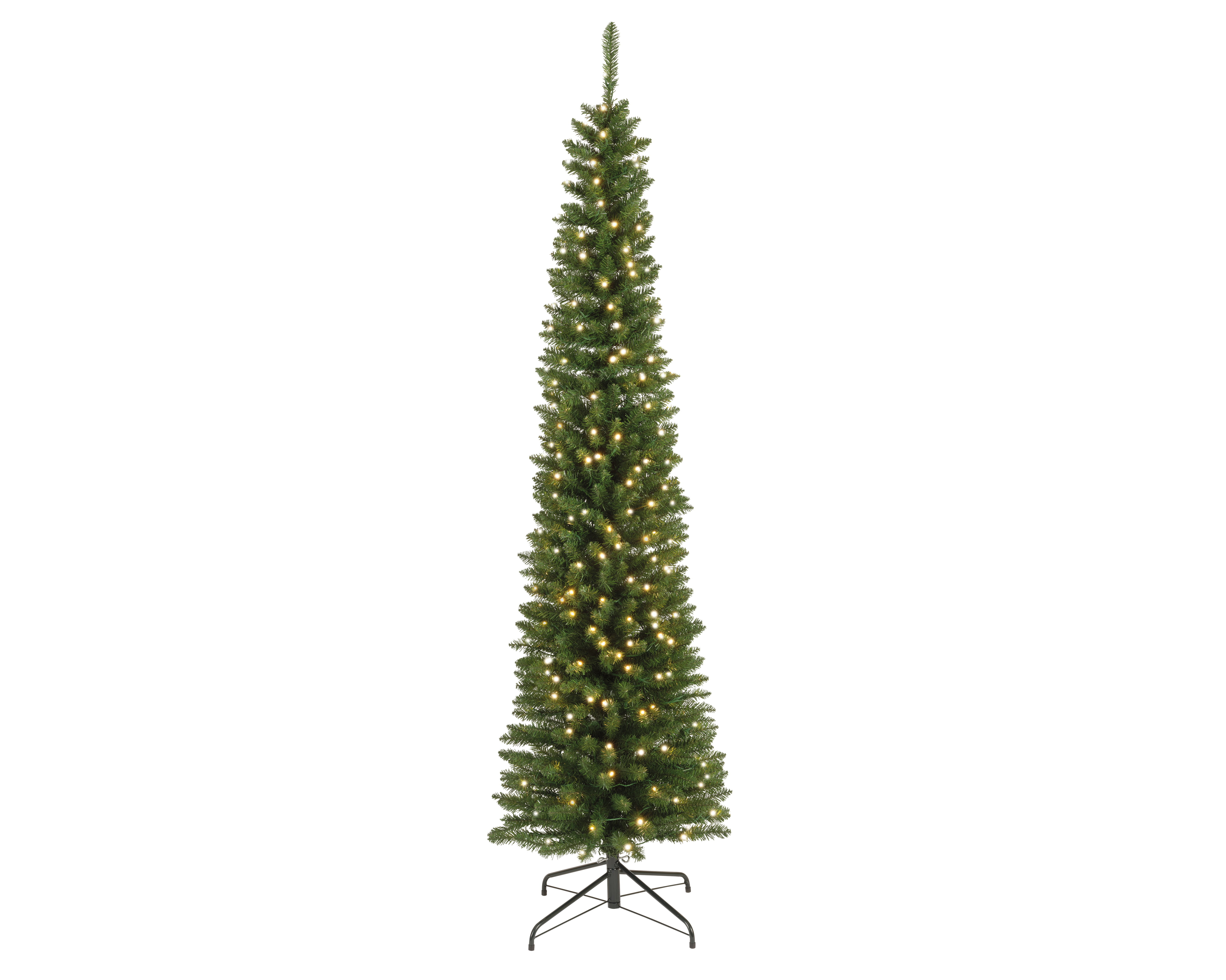 Kerstboom Pencil LED Green 200 leds 180x50 cm - 430 Tips - Warm Wit - PVC