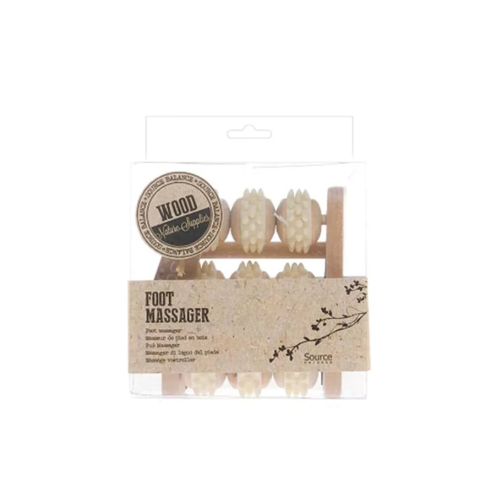 Source Balance Voetmassager Hout - 9 Houten Wieltjes met Rubber Massage Pins