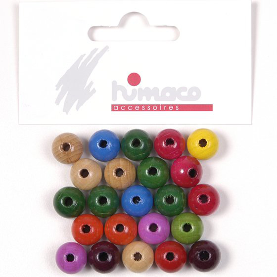 Himaco Hobby Houtparel 10mm - Gekleurd 60 stuks