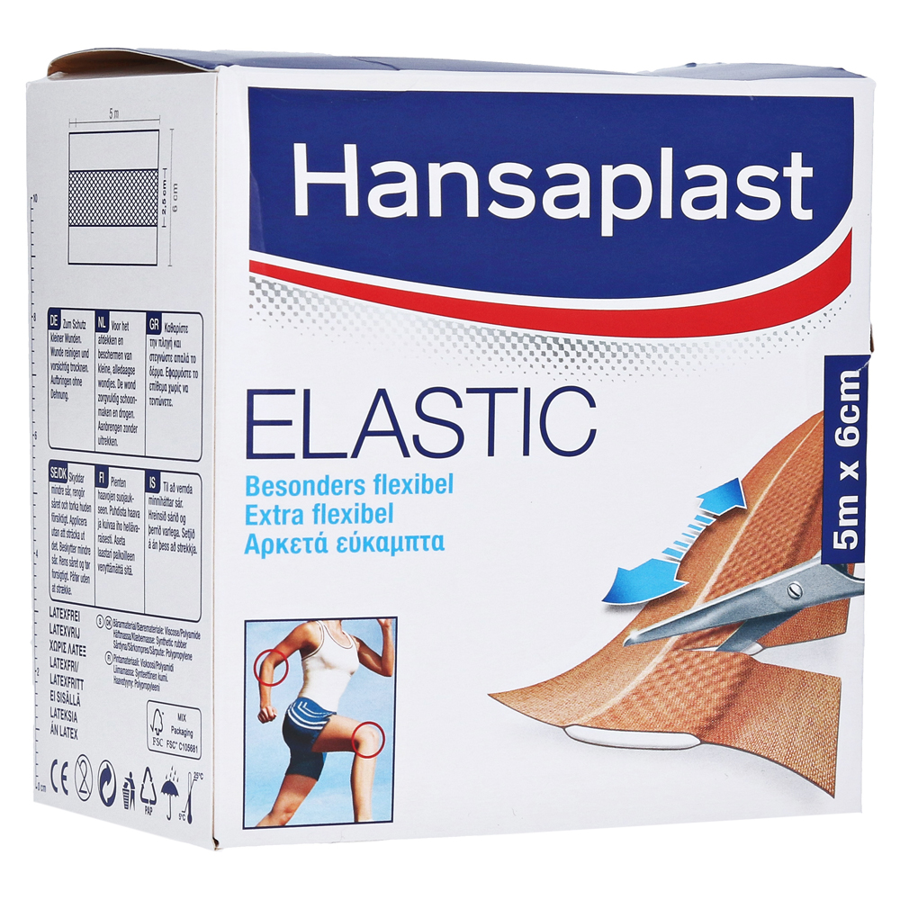 Hansaplast Pleister Big Pack Elastic 5 m x 6 cm