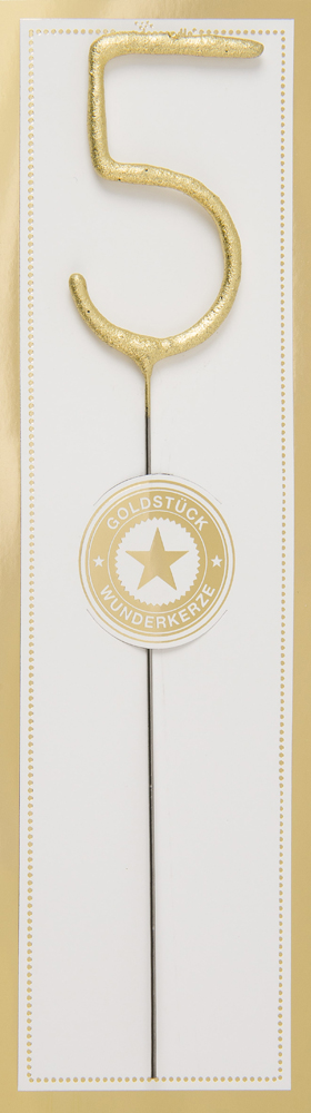 Wondercandle Classic Nr.5 Goud - Goldstuck - Wit