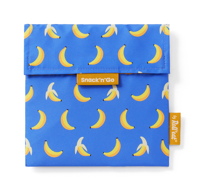 Snack'n'Go Snackzakje Herbruikbaar Fruits Banana  - 18x18 cm - by Roll'eat