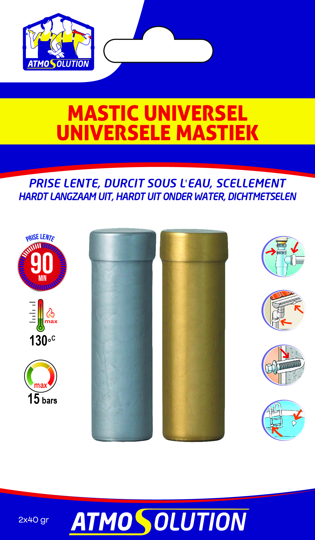 Atmos Mastic Lekstop 80 g voor Koud Lassen