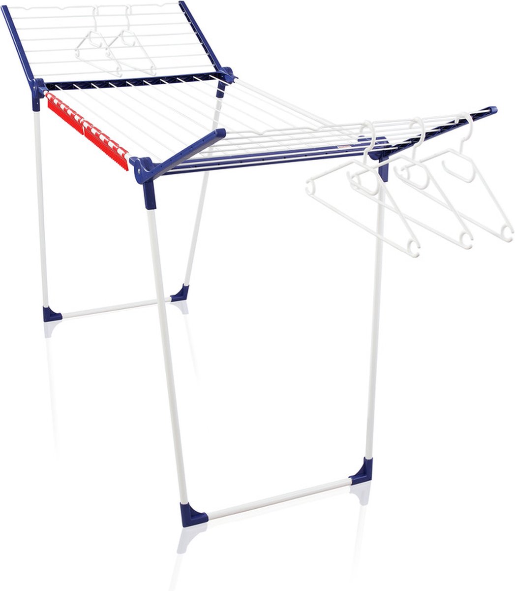 Leifheit Droogrek Pegasus 200 Solid - 20m - 66x167x87 cm - Klapvleugels - Wit/Blauw
