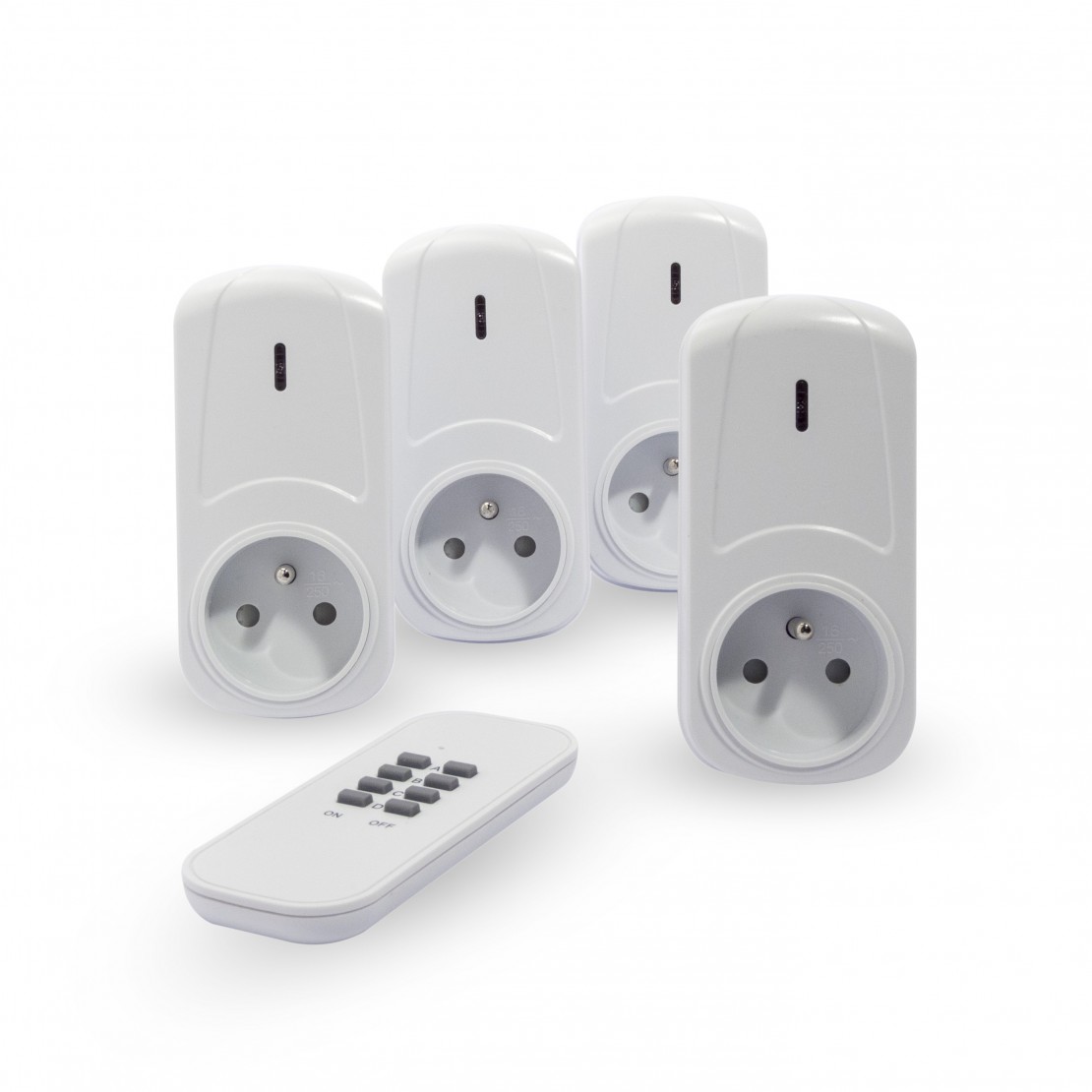 Chacon Schakelstopcontacten Kit 4st met Afstandsbediening