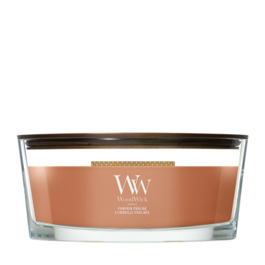 Woodwick Kaars Pumpkin Praline Ellipse - 19x12x9.2 cm - 50 Branduren