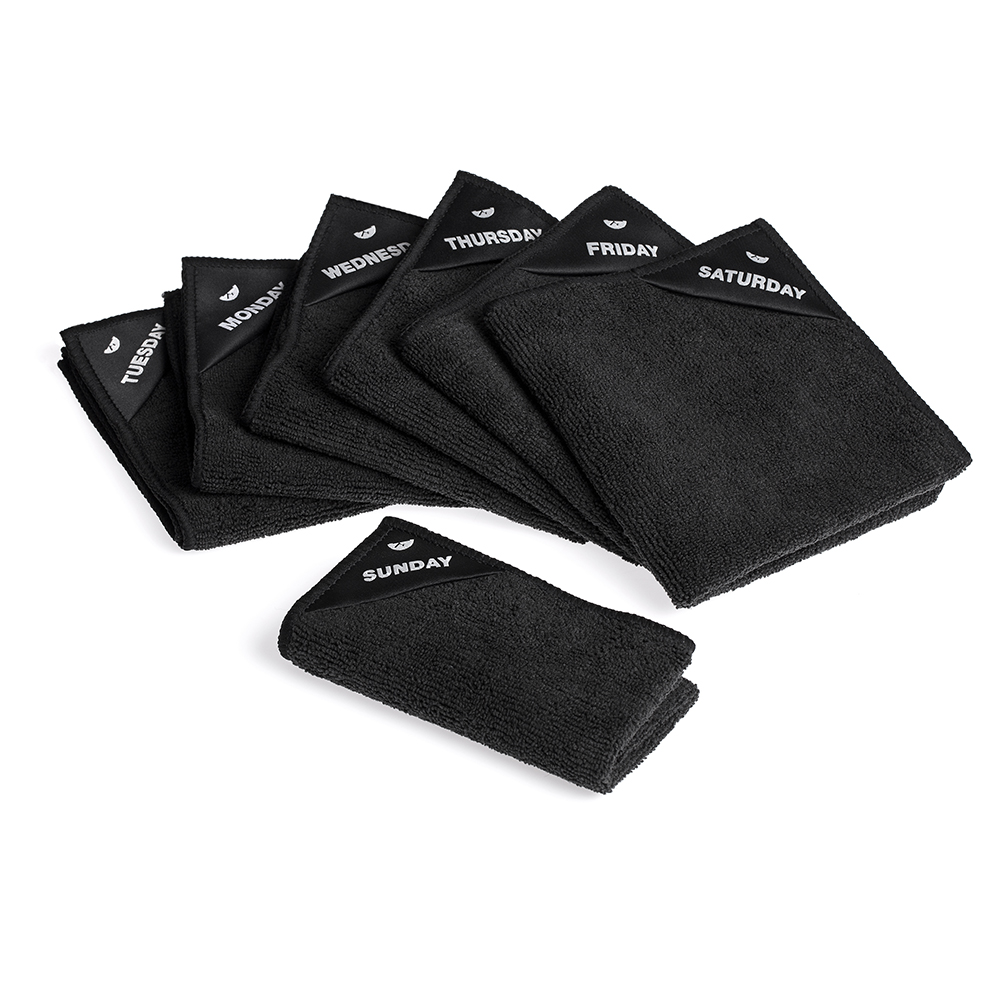 Klud Microvezel Vaatdoekjes Zwart 7 stuks