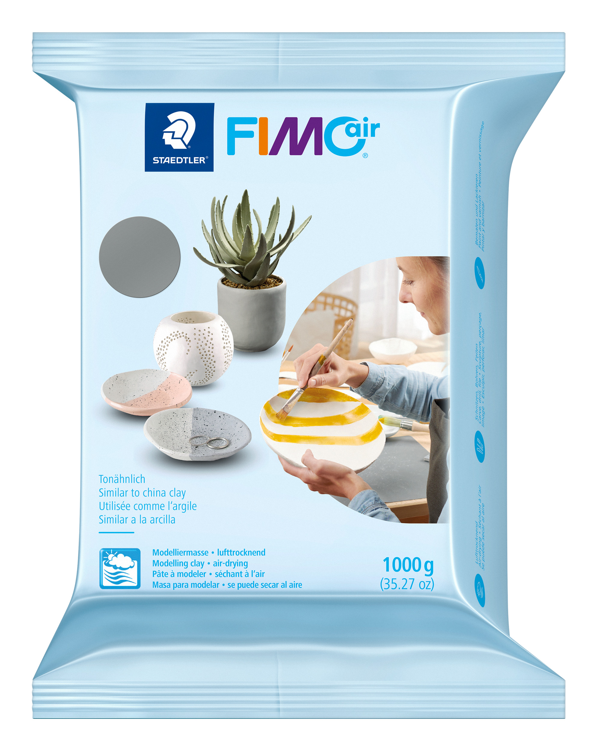 FIMO Boetseerklei Luchtdrogend 1 kg - Grijs - Fimo Air