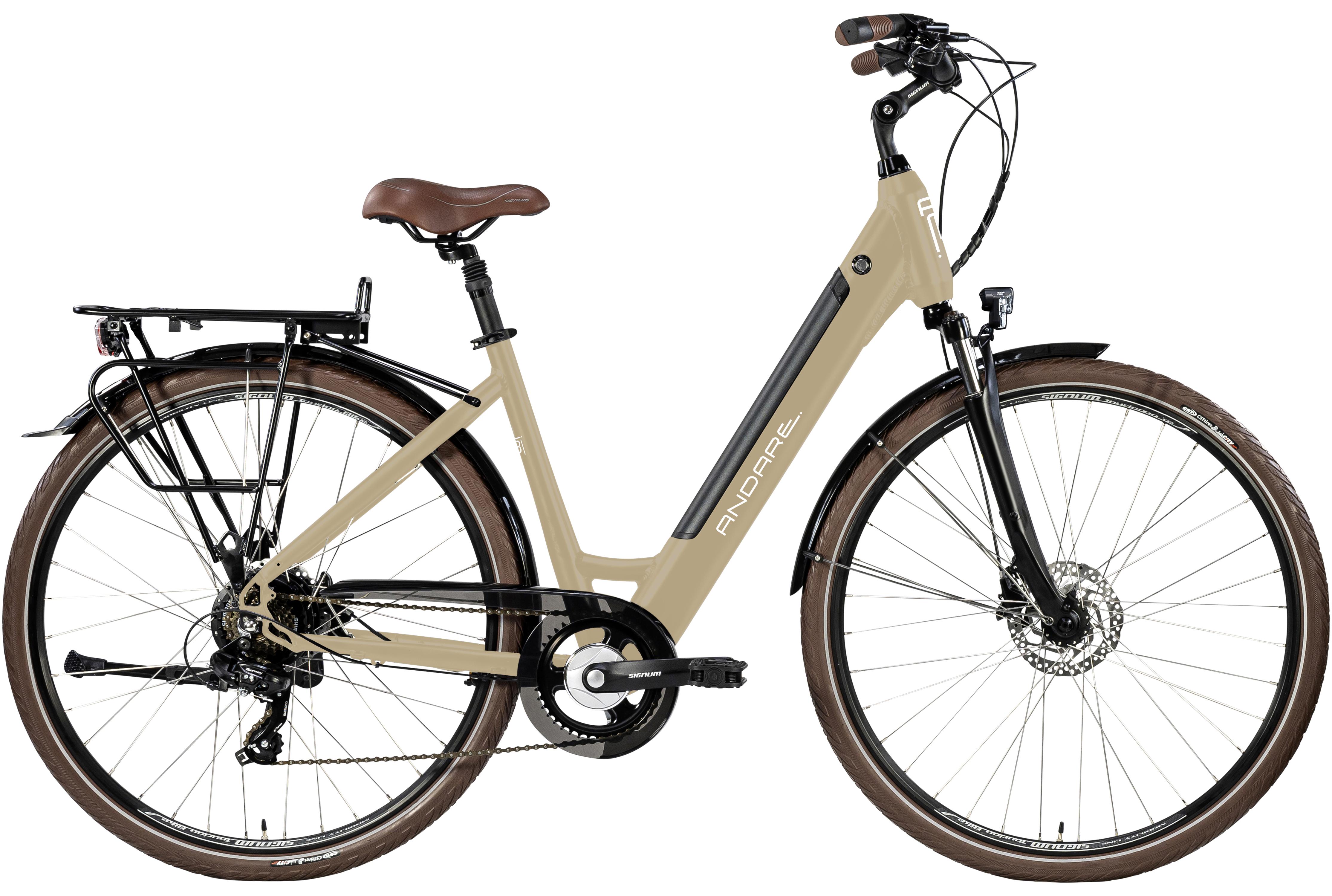 E-bike Andare Torino Damesfiets 28" Cremekleur