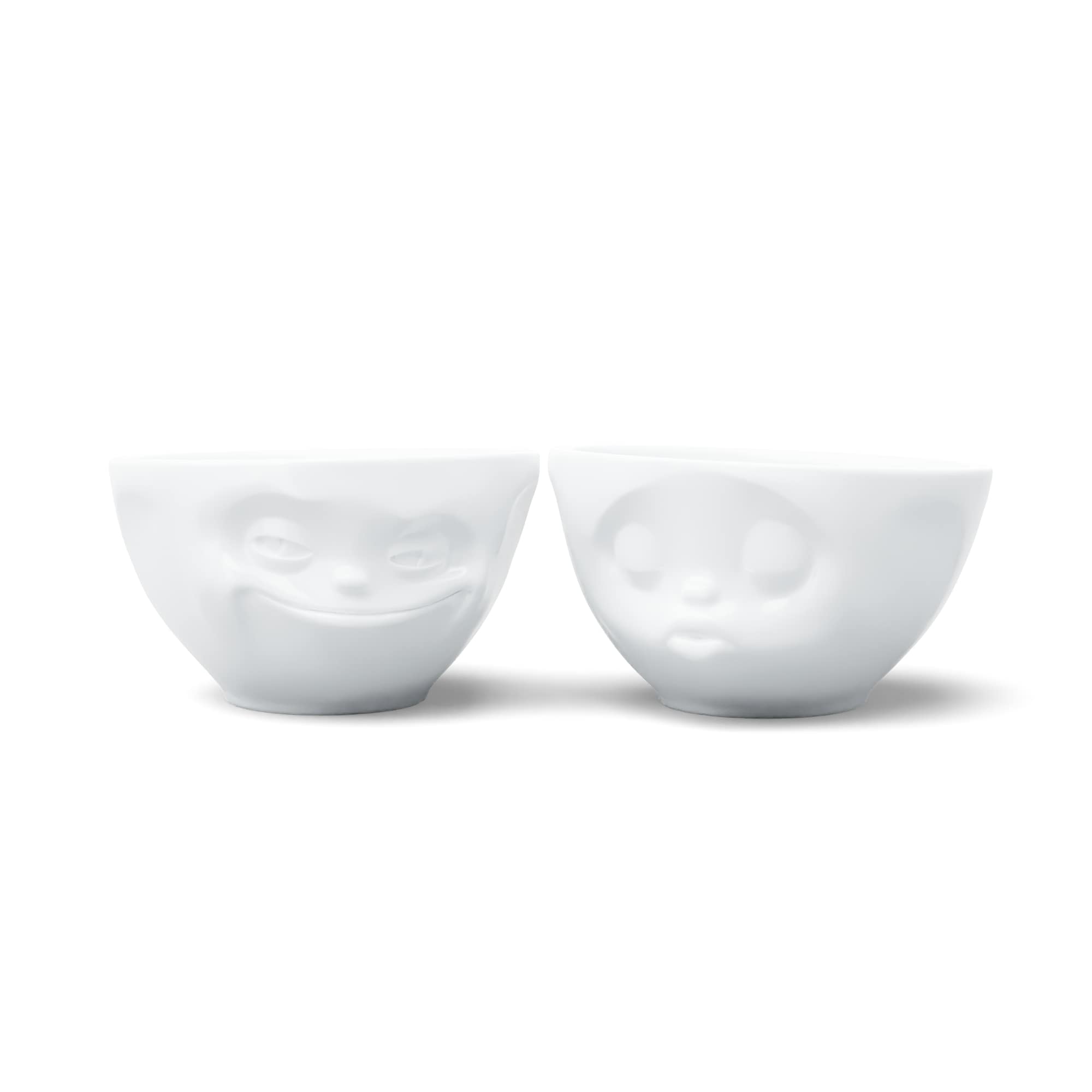 Tassen Bowl Kissing & Grinning set 2 stuks 200ml - Porselein - Wit - No.1 - 11.7x7.3 cm