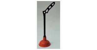 Heva Ontstopper TPE 14.5cm Rood Steel ergonomisch PP met Knik