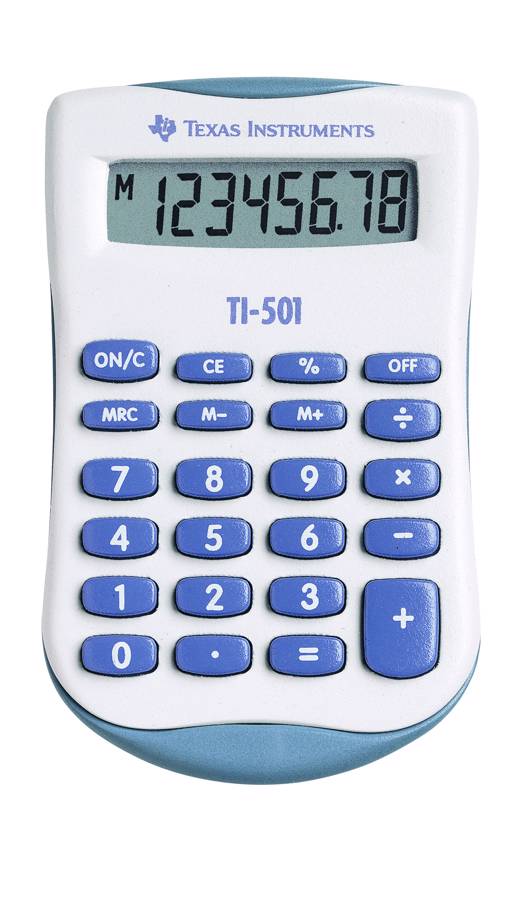 Texas Mini Rekenmachine TI-501 8 Cijfers - Superview Display