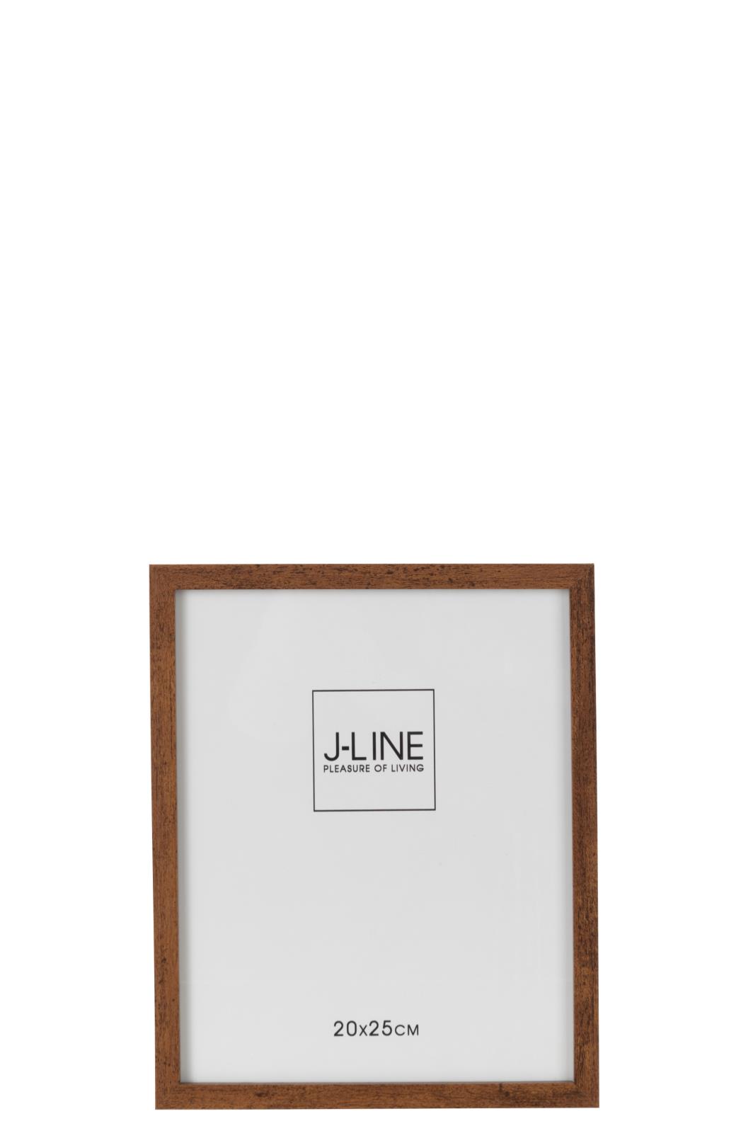 J-Line Fotokader 20x25 cm Basic Hout - Donkerbruin