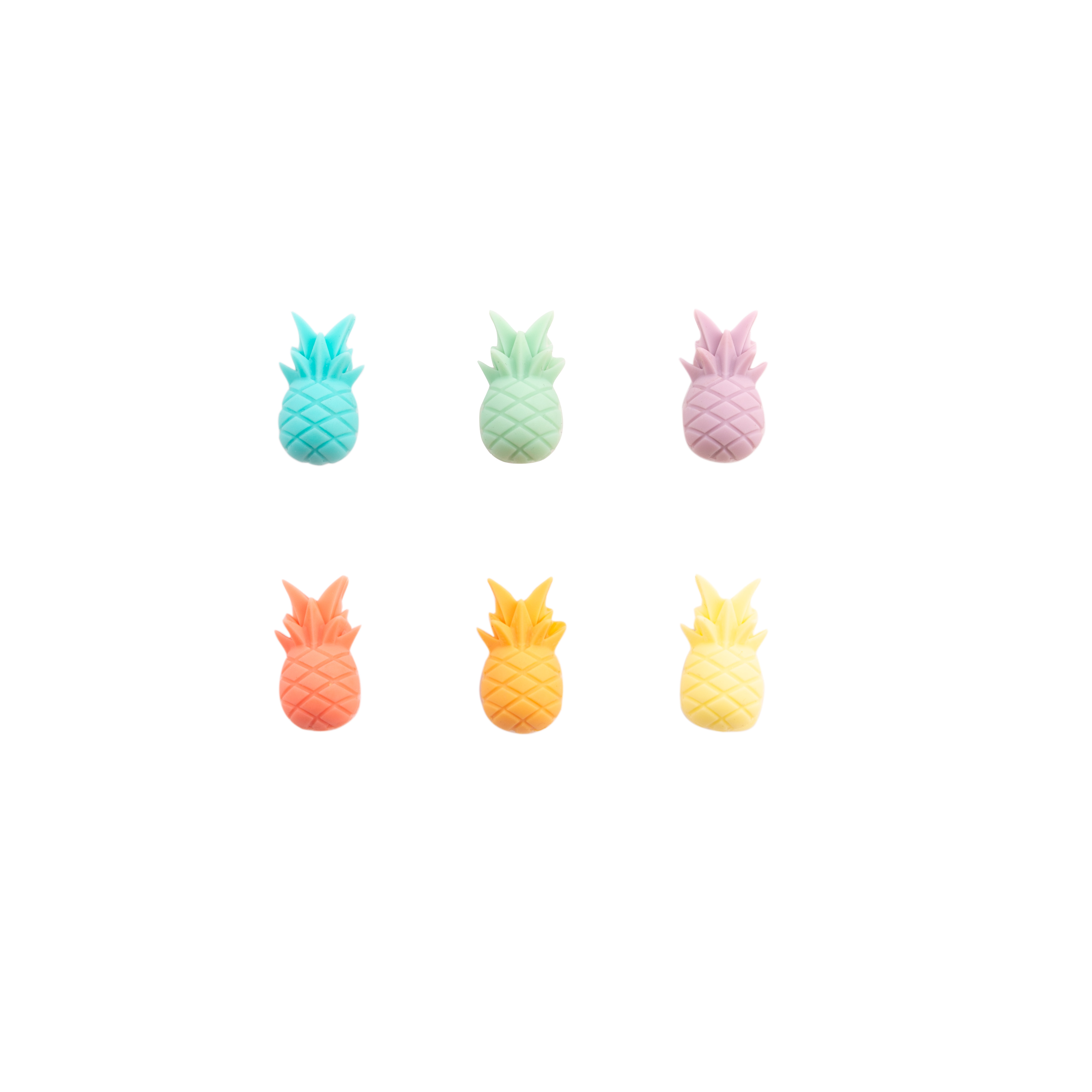 Dotz Glasmarker Ananas Multicolor set 6 stuks - Silicone