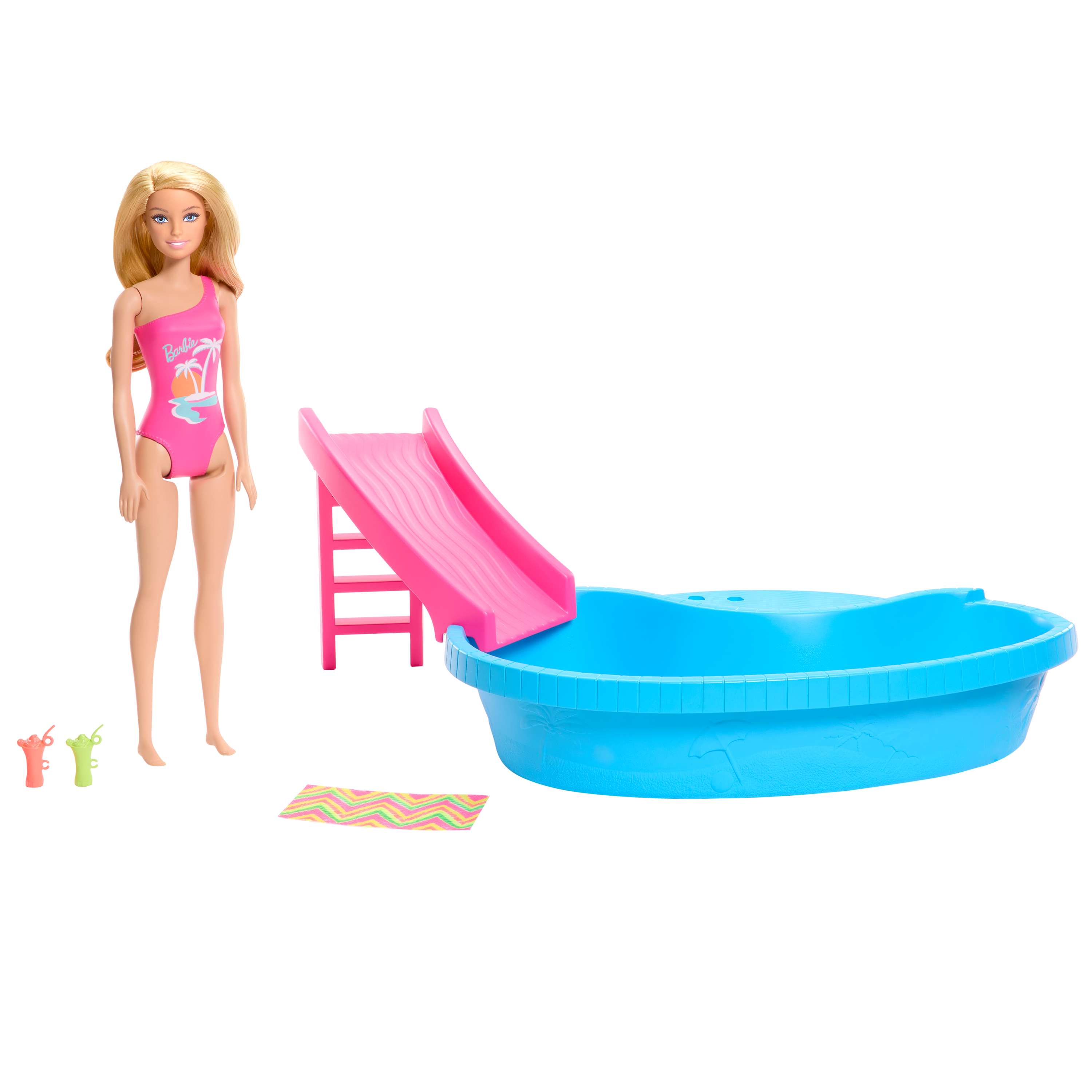 Barbie Pop met Zwembad en Glijbaan | 32051017