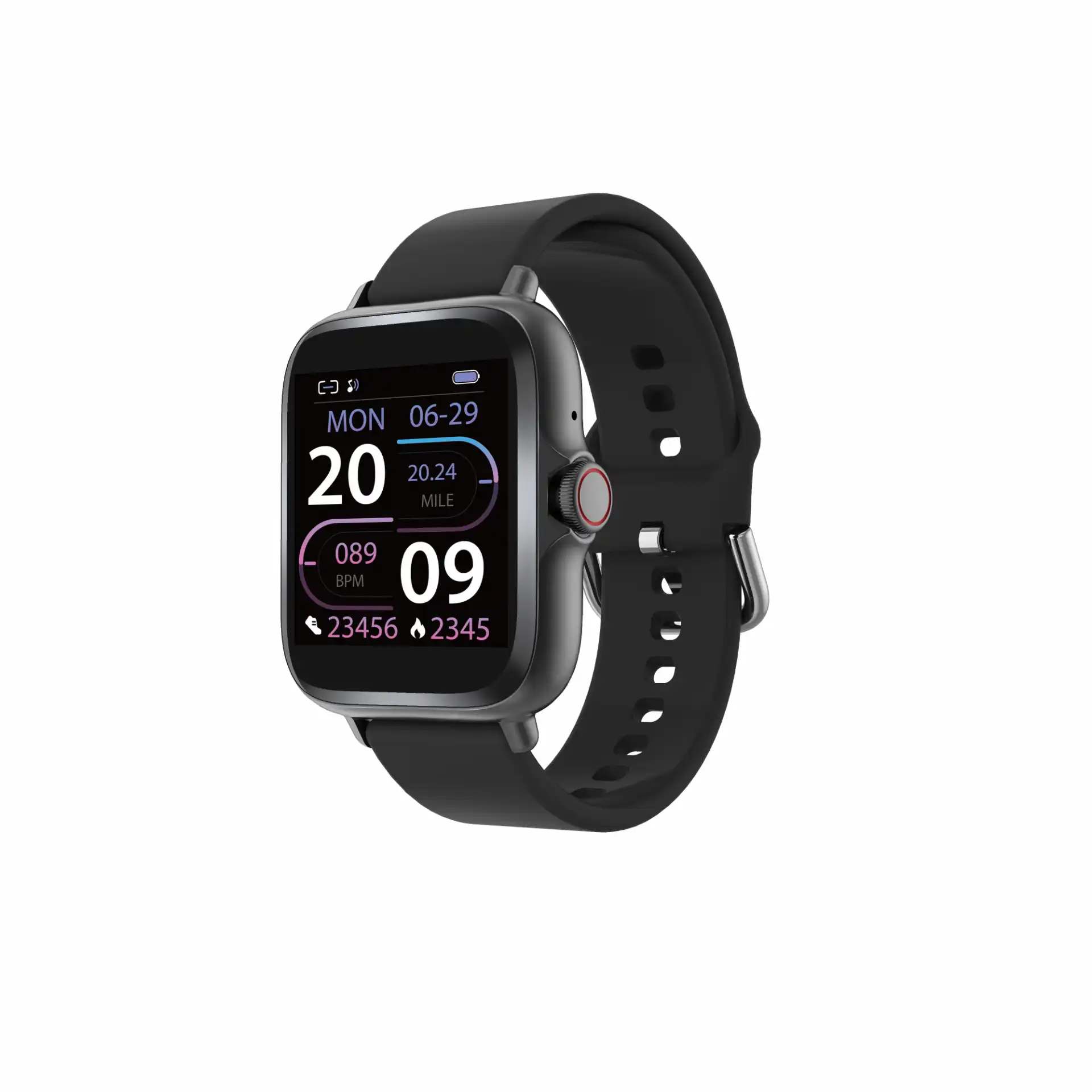 Denver Smartwatch SWC-156 1.44" Hartslagmeter-Stappenteller-Belfunctie -Slaapmonitor Zwart