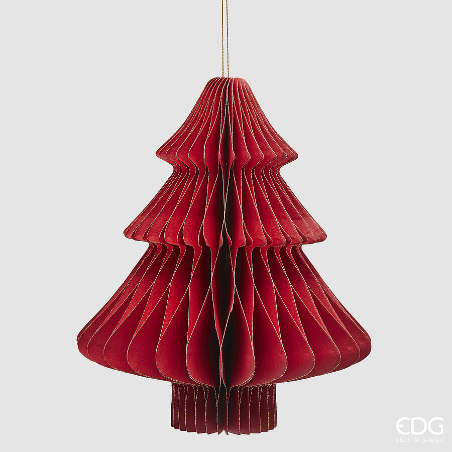 Boomhanger EDG Decoboom Rood 18x22 cm - Papier