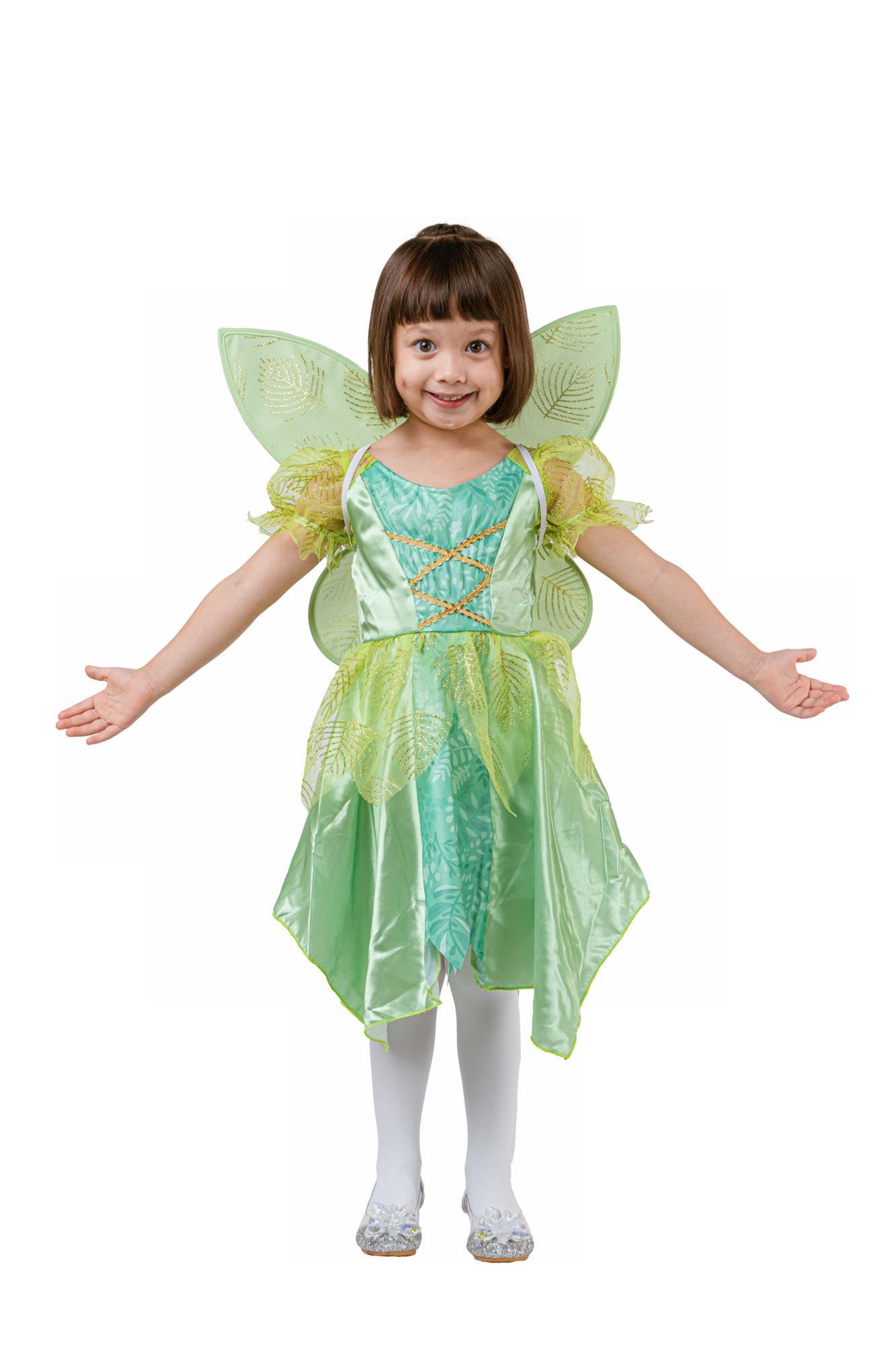 Kostuum Prinses Groen met vleugels Maat 92-104