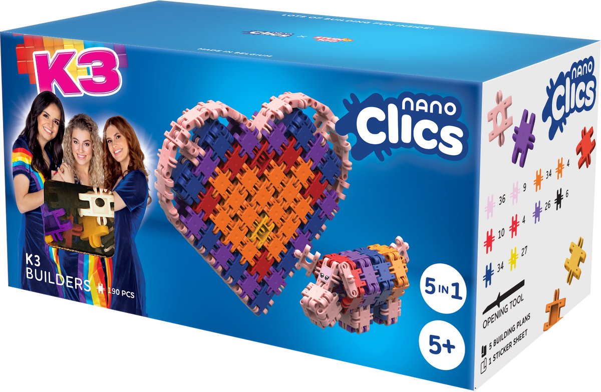 Nano Clics - K3 Builders - 190 Stuks