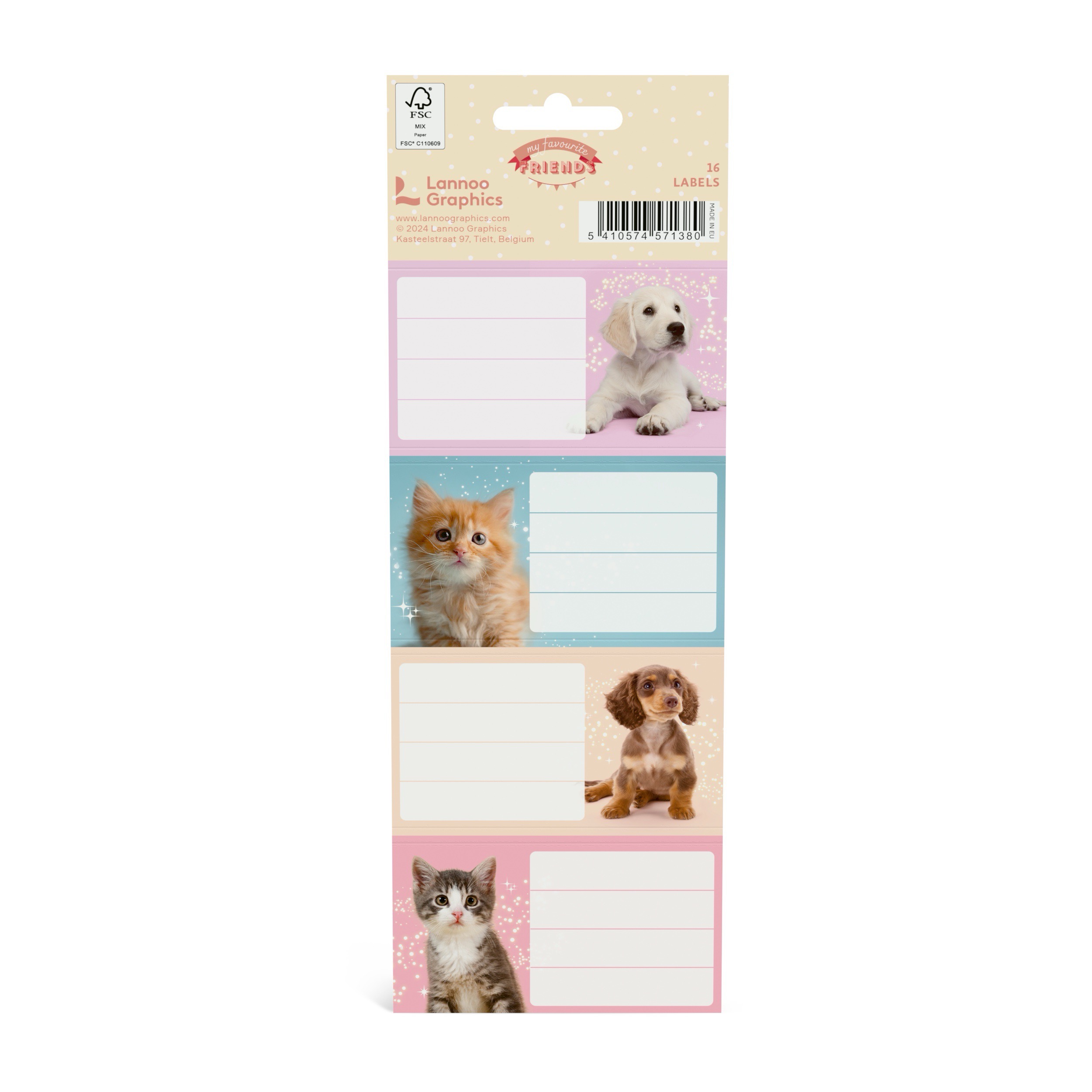 My Favourite Friends Schooletiketten 16 stuks