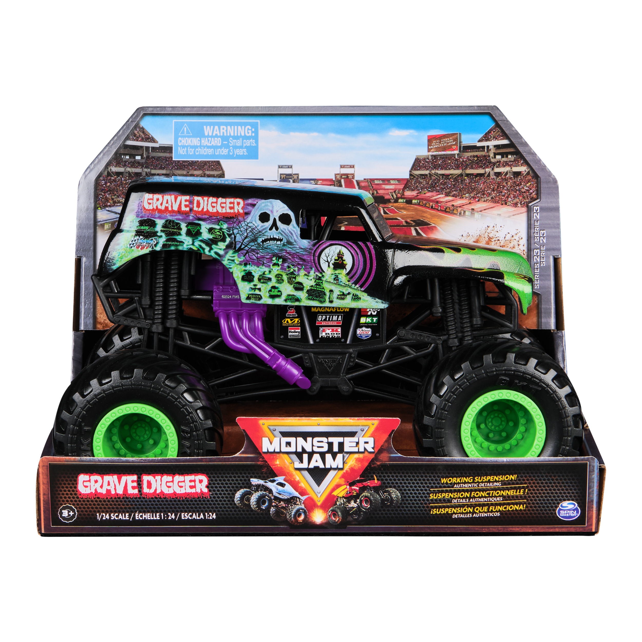 Monster Jam Metalen 1:24 Truck - Grave Digger