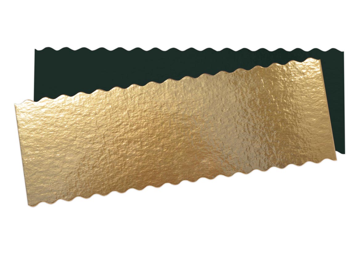 ScrapCooking Cake Onderlegger Zwart/Goud 30x10 cm set 5 stuks