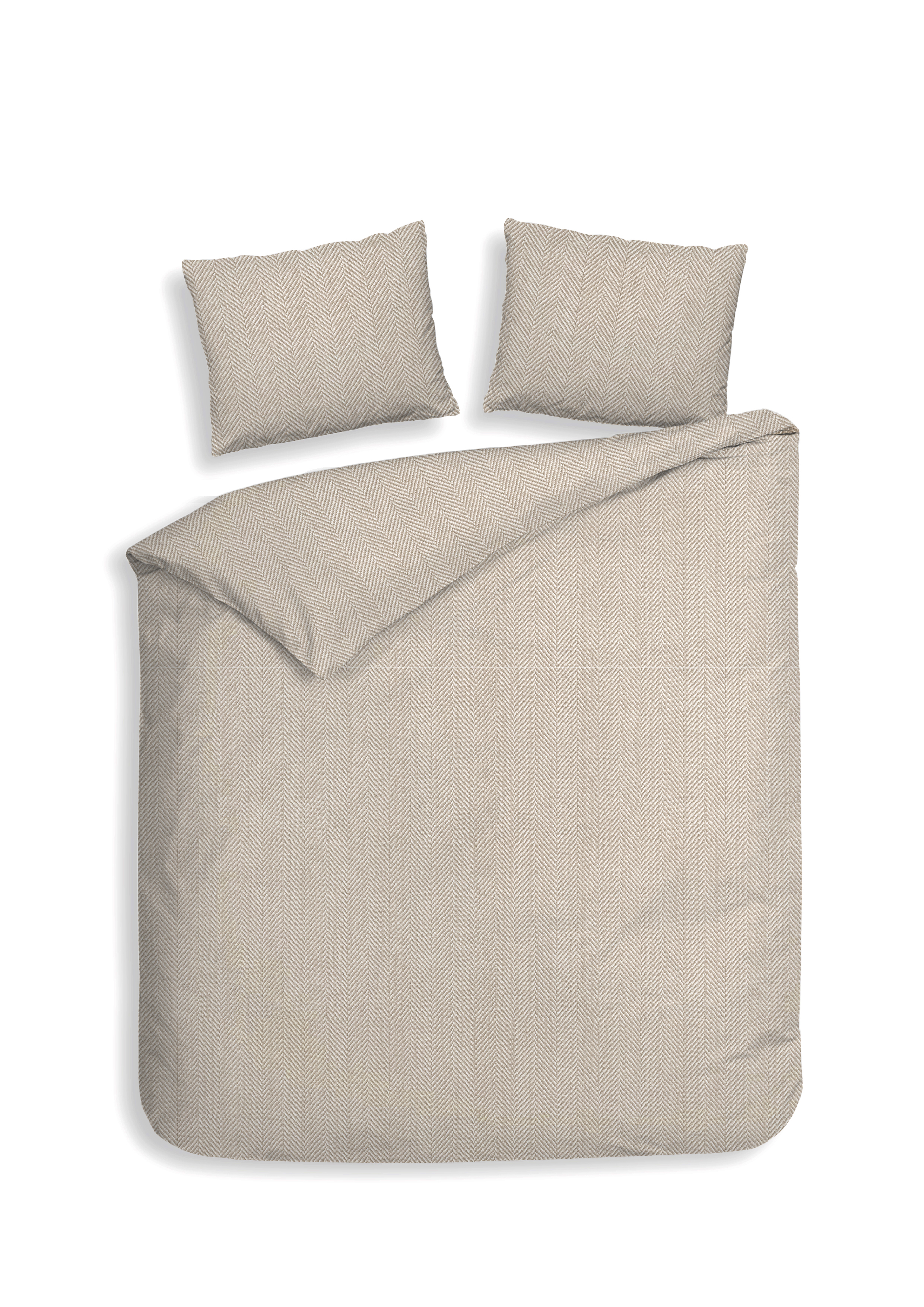 Heckettlane Dekbedovertrekset Spina 200x220 cm Flanel Desert Sand