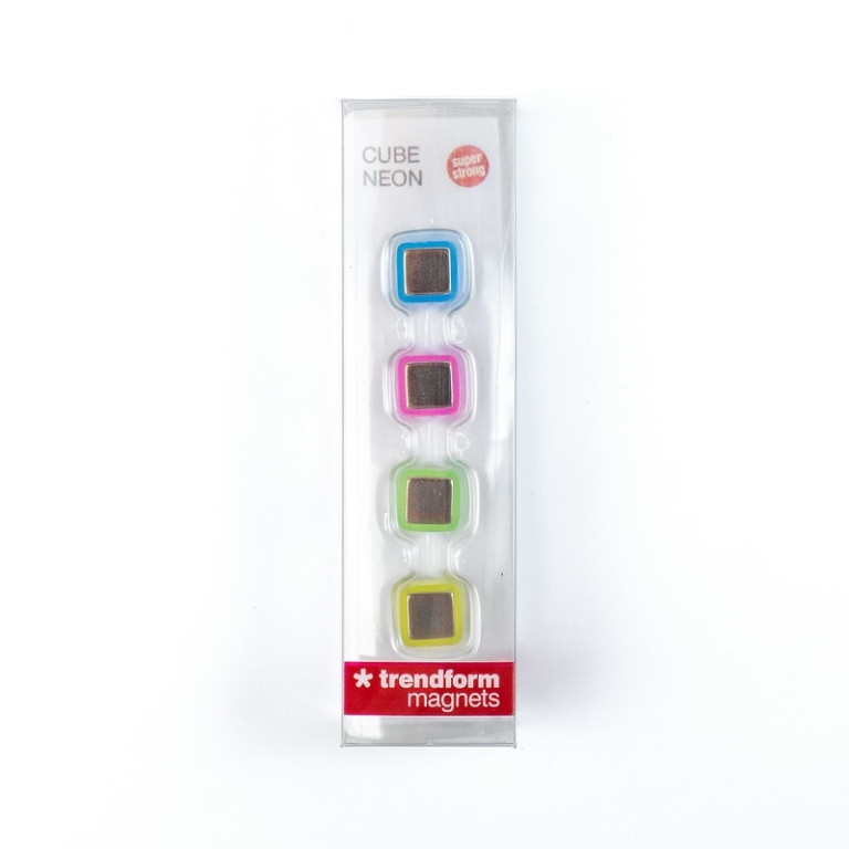 Trendform Magneten Magic Cube Neon set 4 stuks