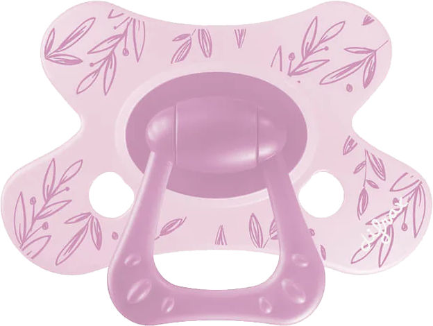 Difrax Fopspeen Natural +12 maand Nature Berry Pink Leafs