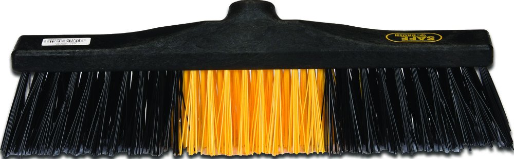 Safebrush Straatveger Zwart-Geel 40cm