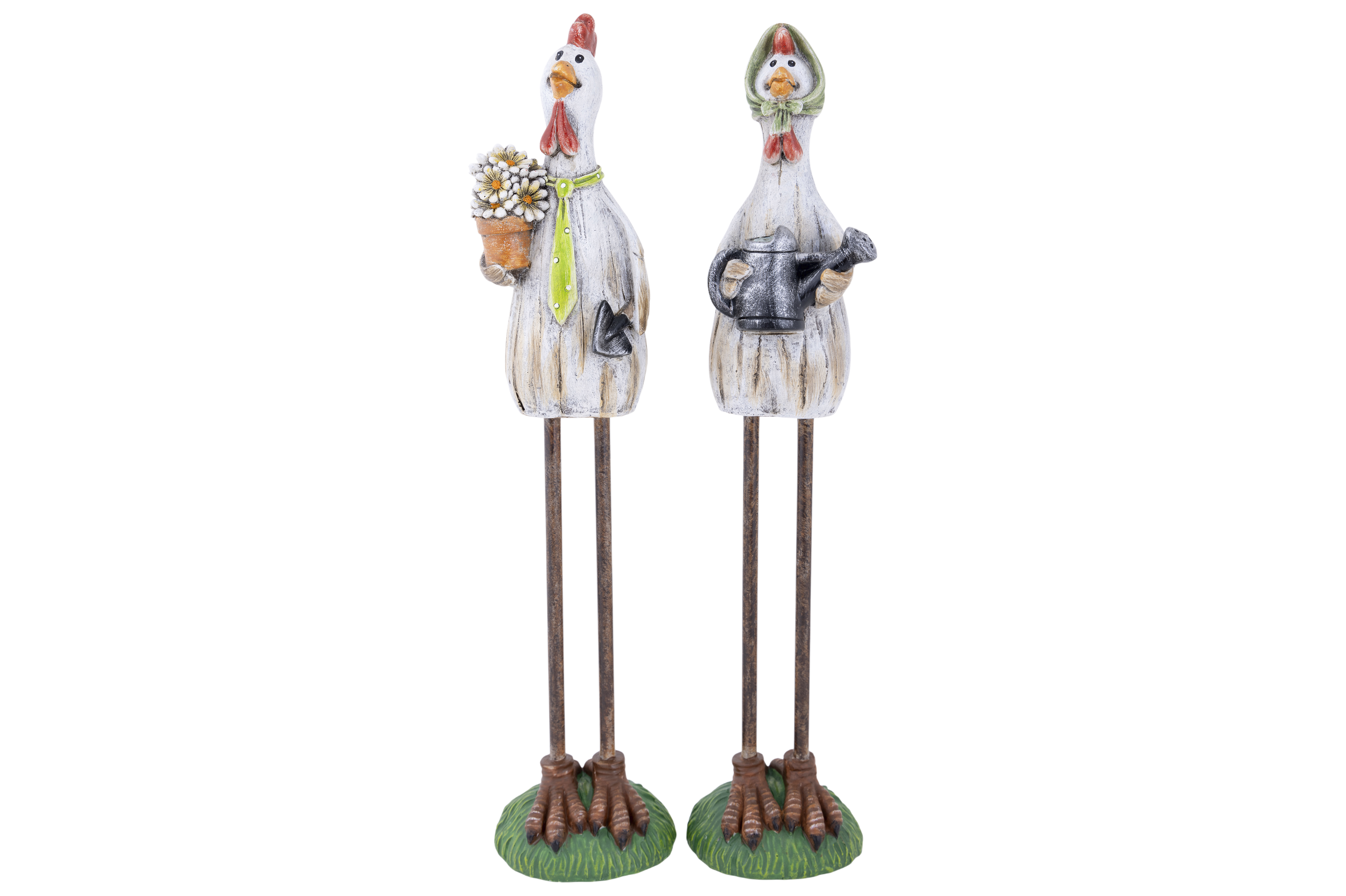 Cosy@Home Kip op Lange Poten - 9.5x11x40.5 cm - assorti - prijs per stuk