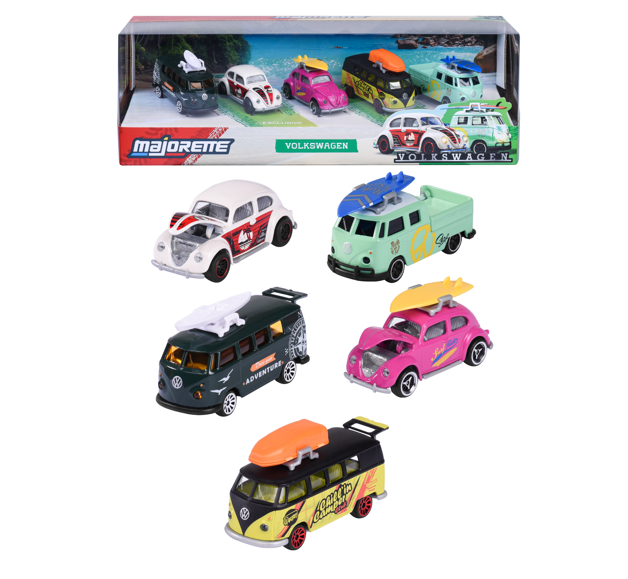 Majorette VW The Originals Geschenkdoos 5 auto's