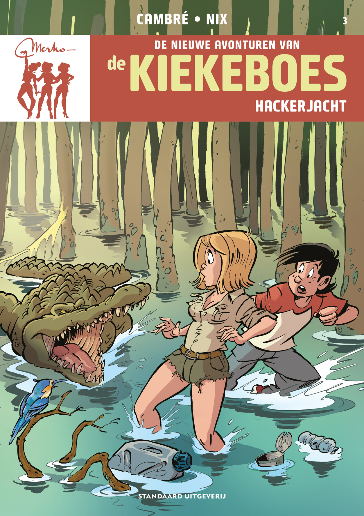 Stripverhaal De nieuwe Avonturen van de Kiekeboes 3 - Hackerjacht